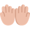 Palms Up Together- Medium-Light Skin Tone emoji on Microsoft